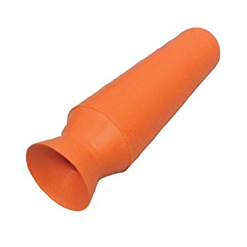 An orange suction cup for prosthetic eyes