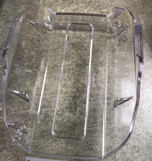 Clear reading stand sitting on a counter