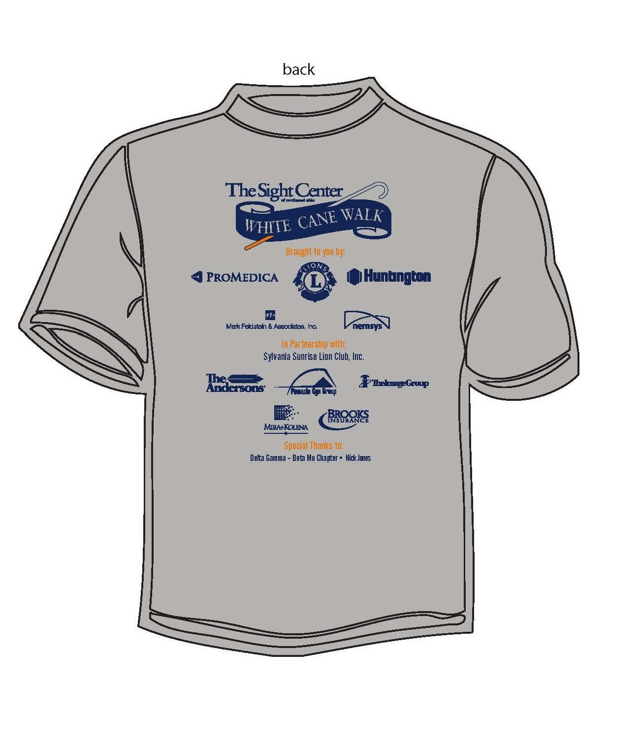 Shirt White Cane Walk 2015 edition