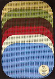 various colors of placemats