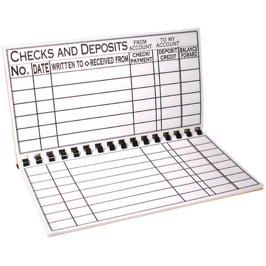 Large print checking ledger