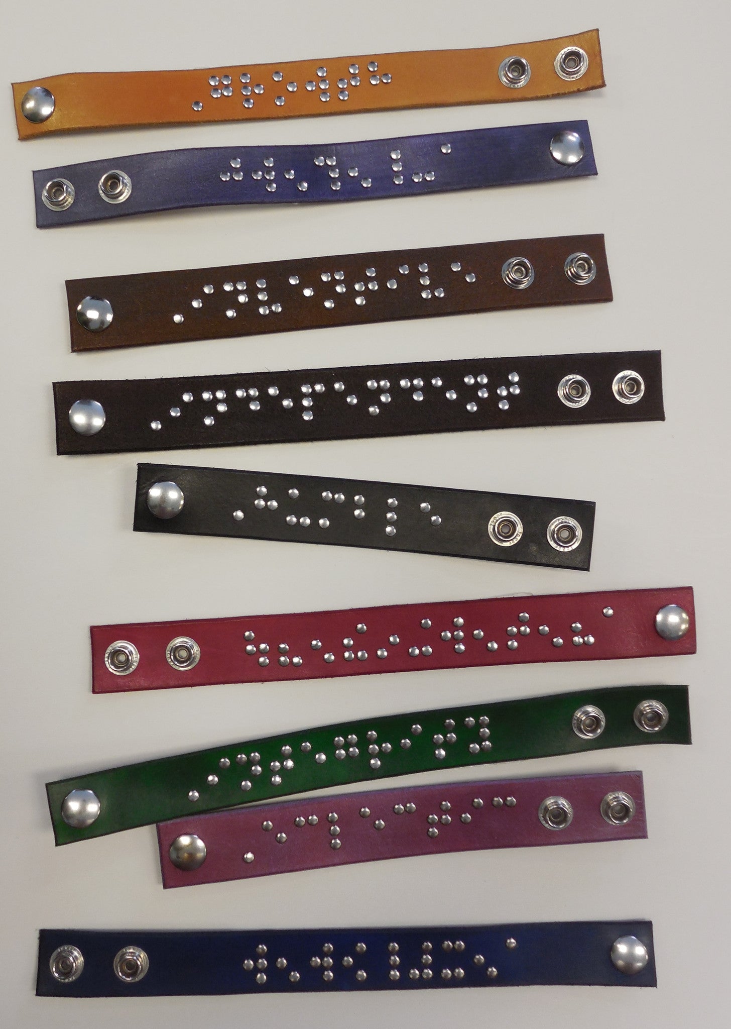Braille Leather Bracelets