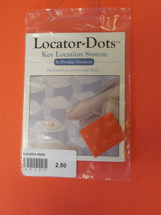 A package of clear locator dots.