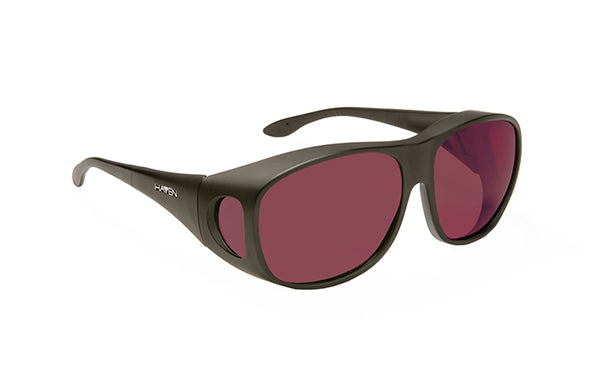 Large Dark Tinted Rose Sunglasses with Black Frame