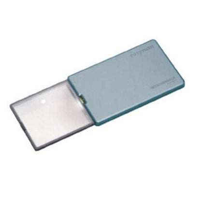 A Gray Pocket Magnifier with the Magnifier Extened out for use
