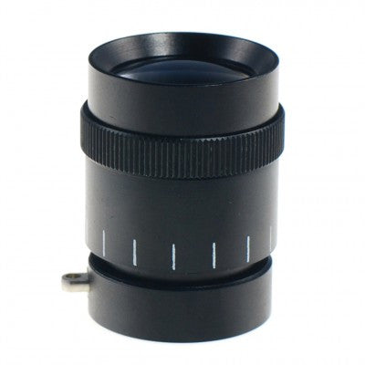 A small black telescopic device that looks like a lense of a binocular