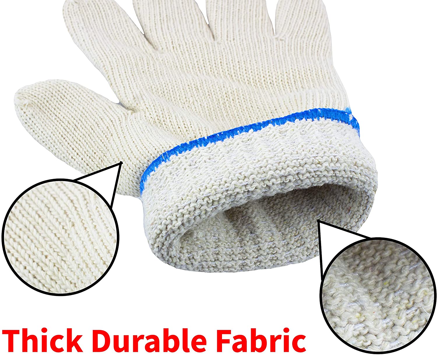 A detail picture of the glove showing the durable fabric used to protect you from the flames