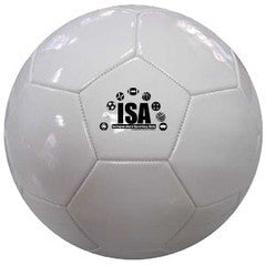 White Bell Soccer ball with black ISA Logo